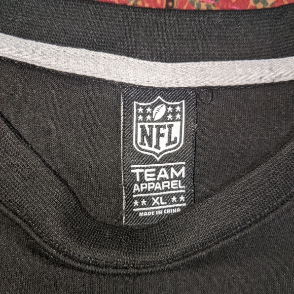 Kansas City Chiefs SPLIT-HEM CREWNECK Sweater - Black/Gray -Men’s XL - Picture 3 of 5